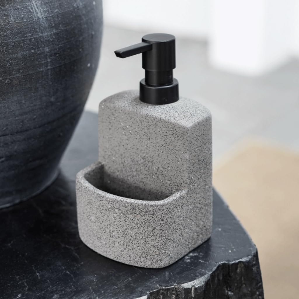 dispenser di sapone, Dispenser manuale di sapone da banco, pompa for lozione, bottiglia di sapone, contenitore for cemento, 200 ml/7 once (Color : Grey)