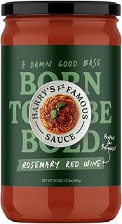 Harry's Famous Sauce Rosemary Red Wine Base, 3-Pack, 24oz, Pasta Sauce, Gluten-Free, Vegetarian, Keto-Friendly, No Sugar Added, US-Grown Tomatoes