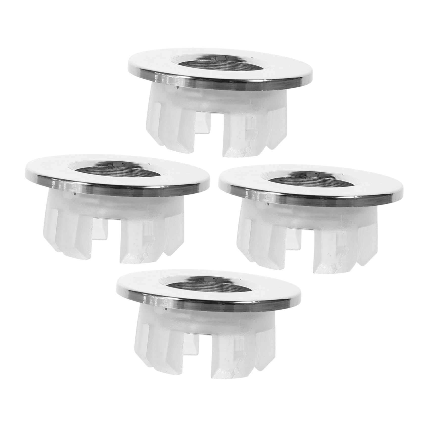 Mipcase 5 Set Copertura Decorativa Per Lavabo Copertina Troppopieno Del Lavandino Copriforo Troppopieno Lavello Bagno Tappi Troppopieno Lavello Lavandini Cucina Rame Argento 4 Pezzi * 5