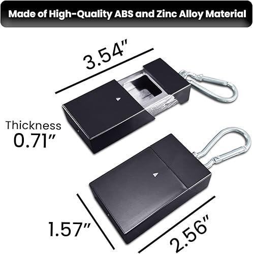 Miniatura 3 de Ceniceros para cigarrillos portátil de bolsillo, paquete de 2 ceniceros de bolsillo de alta calidad a prueba de incendios de metal ABS a prueba de