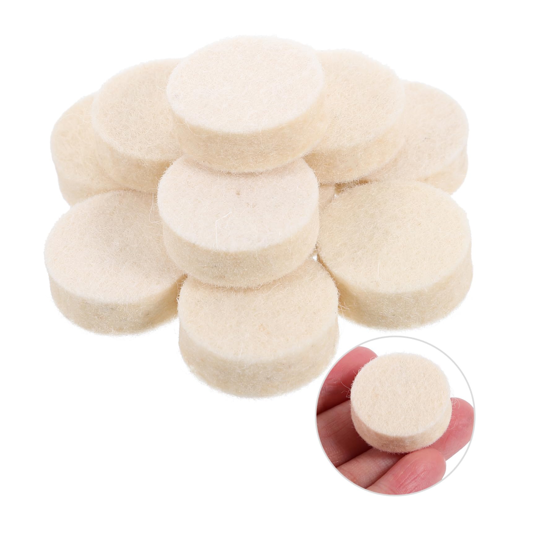 STOBAZA 5sets Multi-Purpose Wool Buffing Wheel Rotary Tool Attachments Jewelry Polishing Wheel 100pcs*5