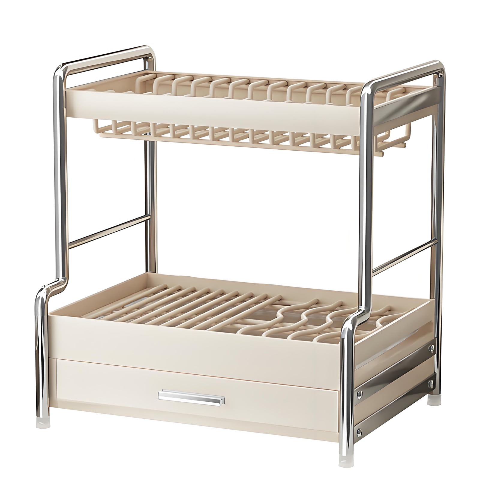 Ekoama Pull Out Rack Organizers With Drainage Function For Kitchen Space Saving And Modern