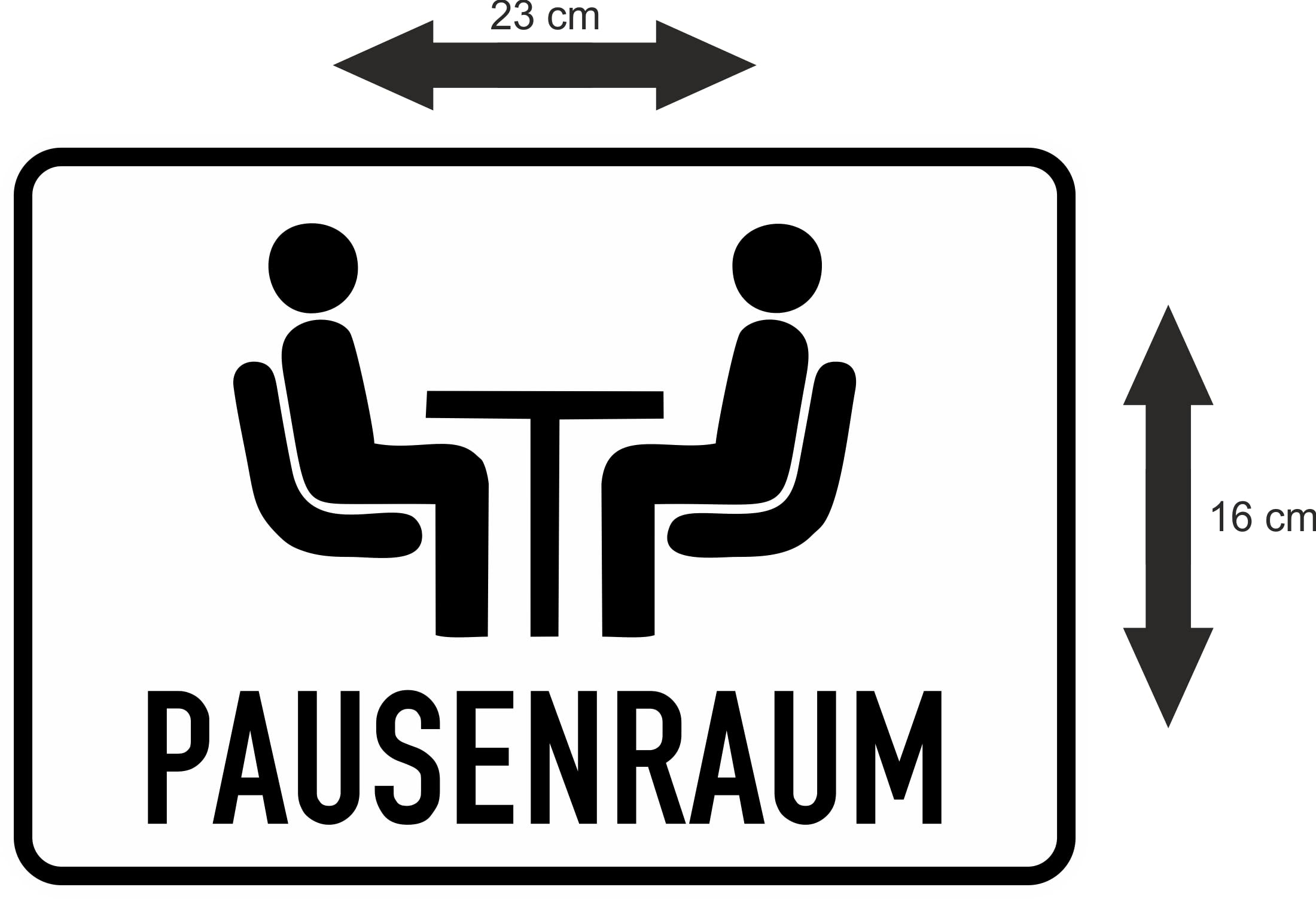 Daged Breakroom Sticker 23 x 16 cm Note Sign Sticker T-162, White, Einheitsgröße - Image 3