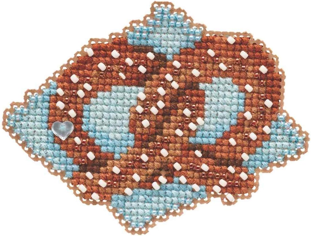 Pretzel Beaded Counted Cross Stitch Ornament Kit Mill Hill 2019 Autumn Harvest MH181926