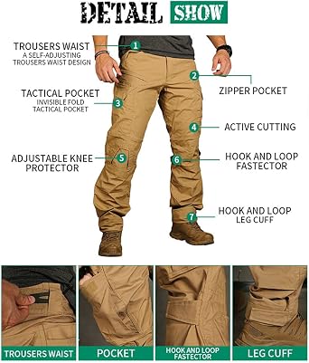 EMERSONGEAR E4 Tactical Pants,Military Combat Patrol Trousers Daily Wear