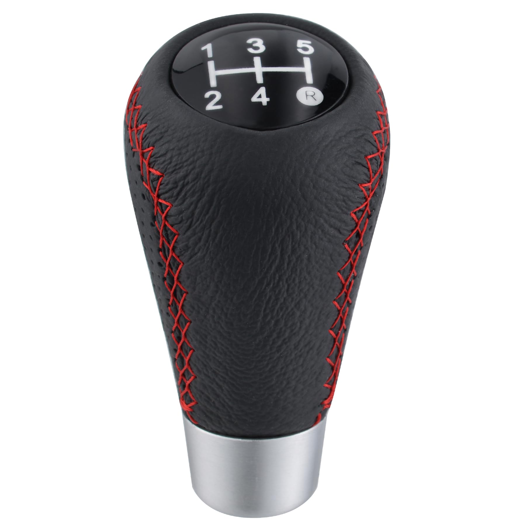 Padaodao Red Stitched Gear Knob 5 Speed Stick Shifter Handle Shift Head For Most Transmission Vehicles Suv Trucks