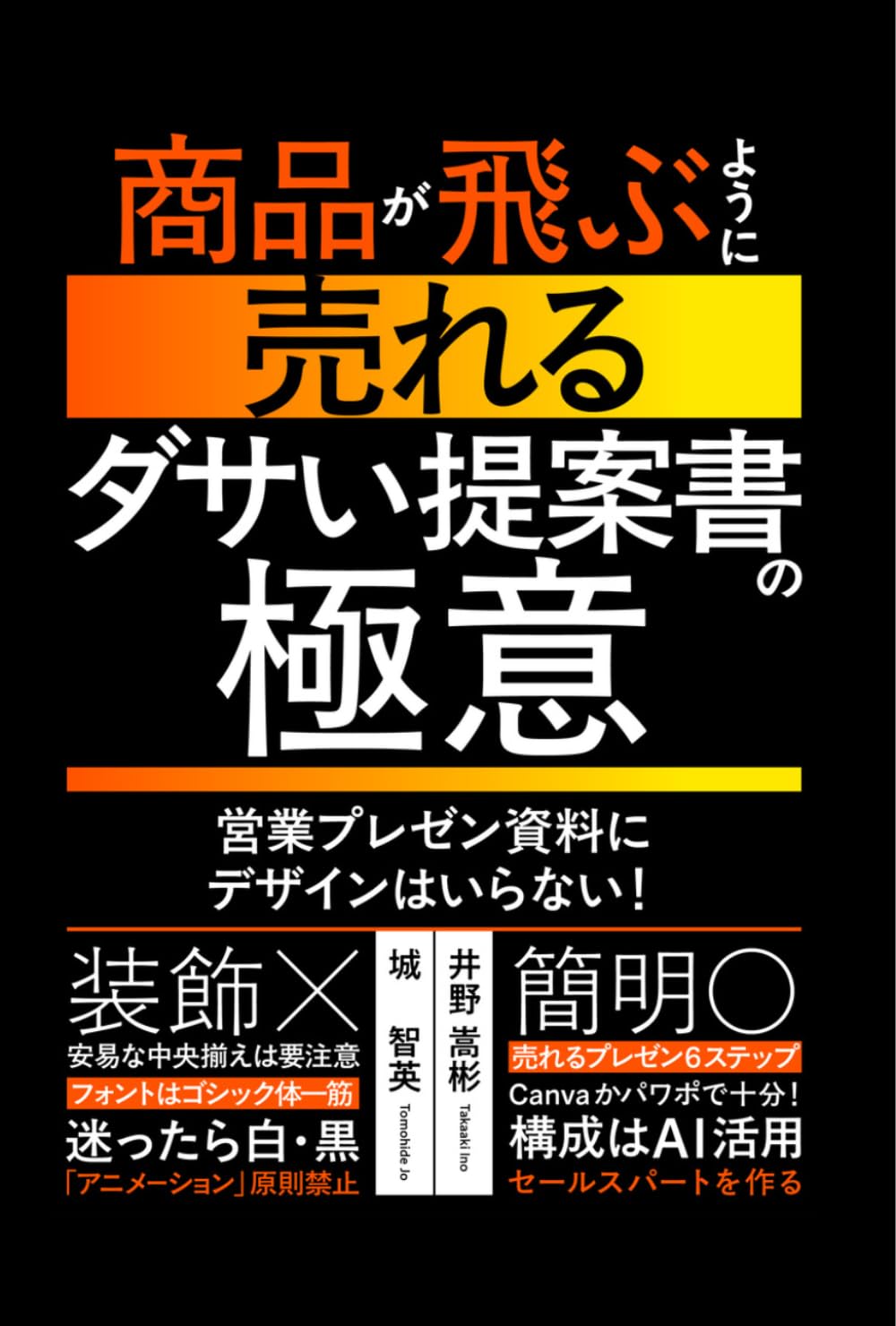 商品が飛ぶように売れる『ダサい提案書の極意』: 営業プレゼン資料にデザインは要らない！