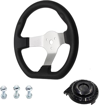 Go Kart Cart 10.6" 270mm Racing Steering Wheel for Go-Kart Buggy Drift Trike ATV UTV Racing Golf E-BIKE