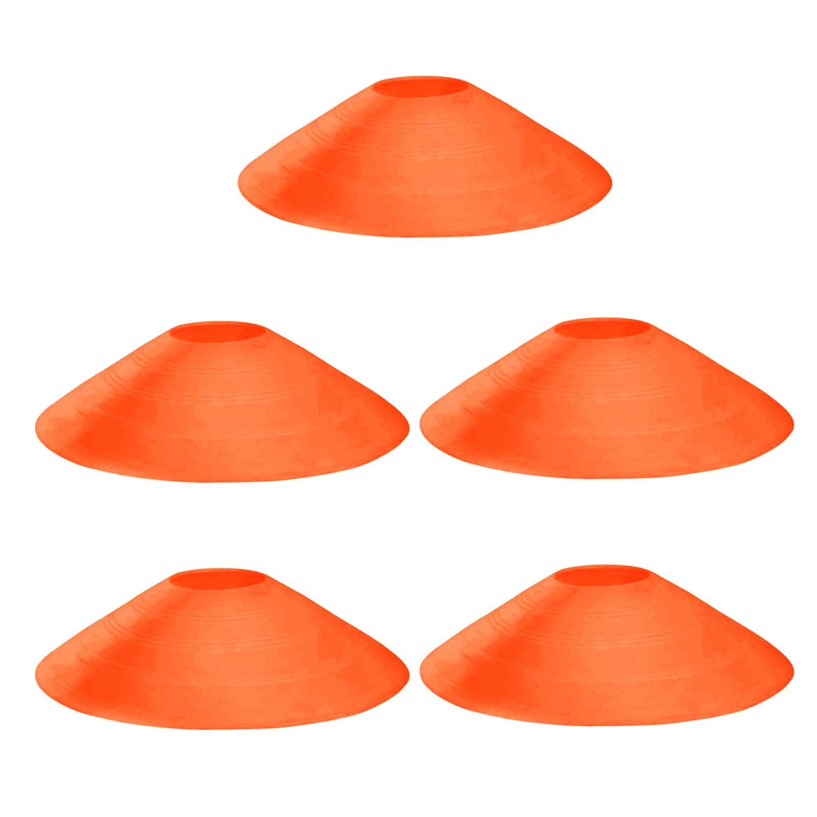 PLCPDM 5pcs Flexible Colorful Practice Cones Round Edges Training Cones Polyethylene Texture for Football Coaching and Sports Soccer Football Training