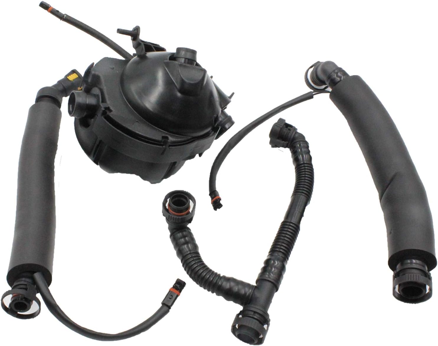 LOSTAR Crankcase Oil Separator with Breather Kit Set fits for N52 E90 E91 E60 E61 E85 E86 Replace 11617531423