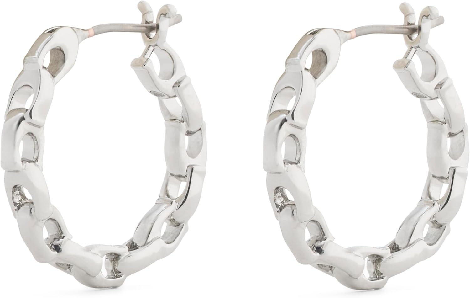 COACH Jewelry Women's Signature C Chain Hoop Earrings
