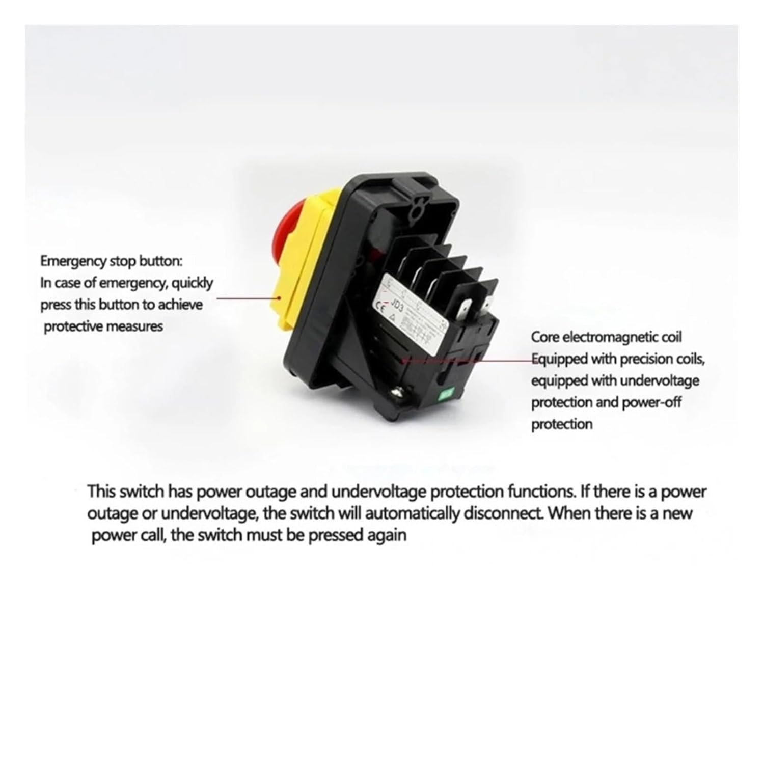 16/12A Electromagnetic Switches PVC Pushbutton Switches for Industrial