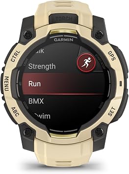 Garmin Instinct 3 45 mm, AMOLED Display, Rugged Outdoor GPS Smartwatch, Built-in Flashlight, Alpine Rush Collection Limited Edition Color, Citrine with Citrine Band