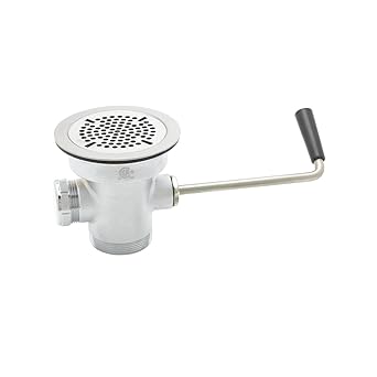T&S Brass B-3952-XS Waste Drain Valve, Short Twist Handle, 3-1/2