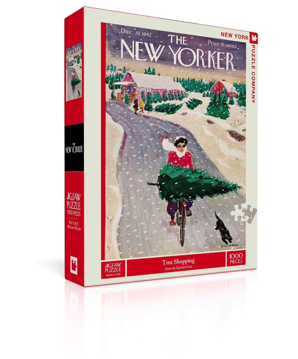 New Yorker Tree Shopping - 1000 Piece Jigsaw Puzzle for Family Game Nights by Garrett Price