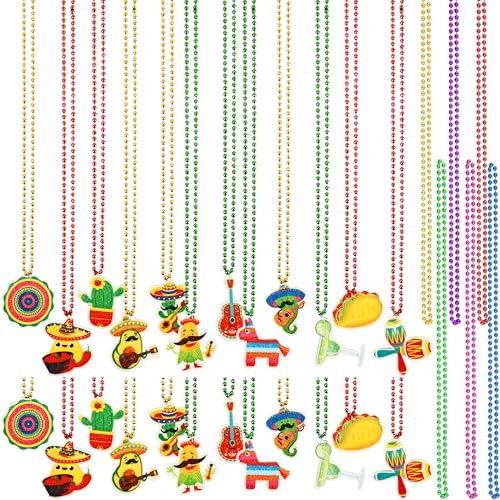 Colliers de perles mexicaines en vrac (lot de 30) pour décoration festive Fiesta et EVJF