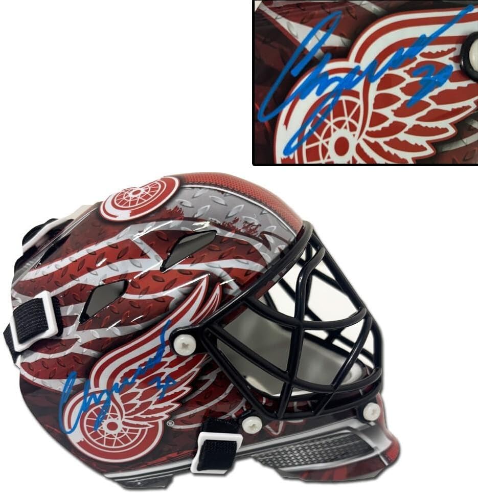 CHRIS OSGOOD Signed Detroit Red Wings Mini Goalie Mask Paint - Autographed NHL Helmets and Masks