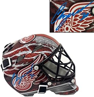 CHRIS OSGOOD Signed Detroit Red Wings Mini Goalie Mask Paint - Autographed NHL Helmets and Masks