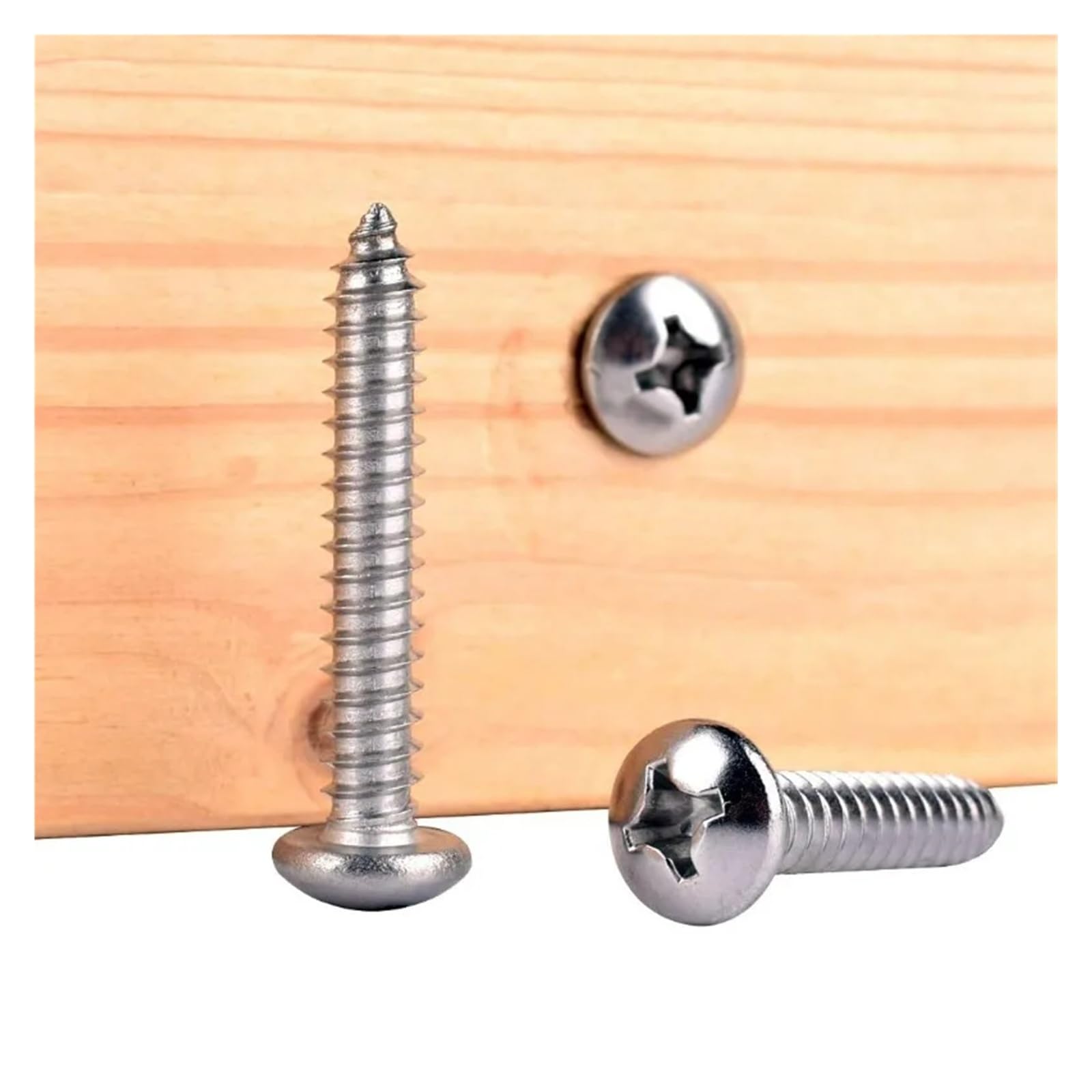 2.9mm-4.8mm Wkręty Krzyżowe Z Łbem Okrągłym Krzyżakowe Ze Stali Nierdzewnej Samogwintujące Zestaw Asortymentowy Do Płyt Kartonowo-gipsowych(Mix,100PCS)