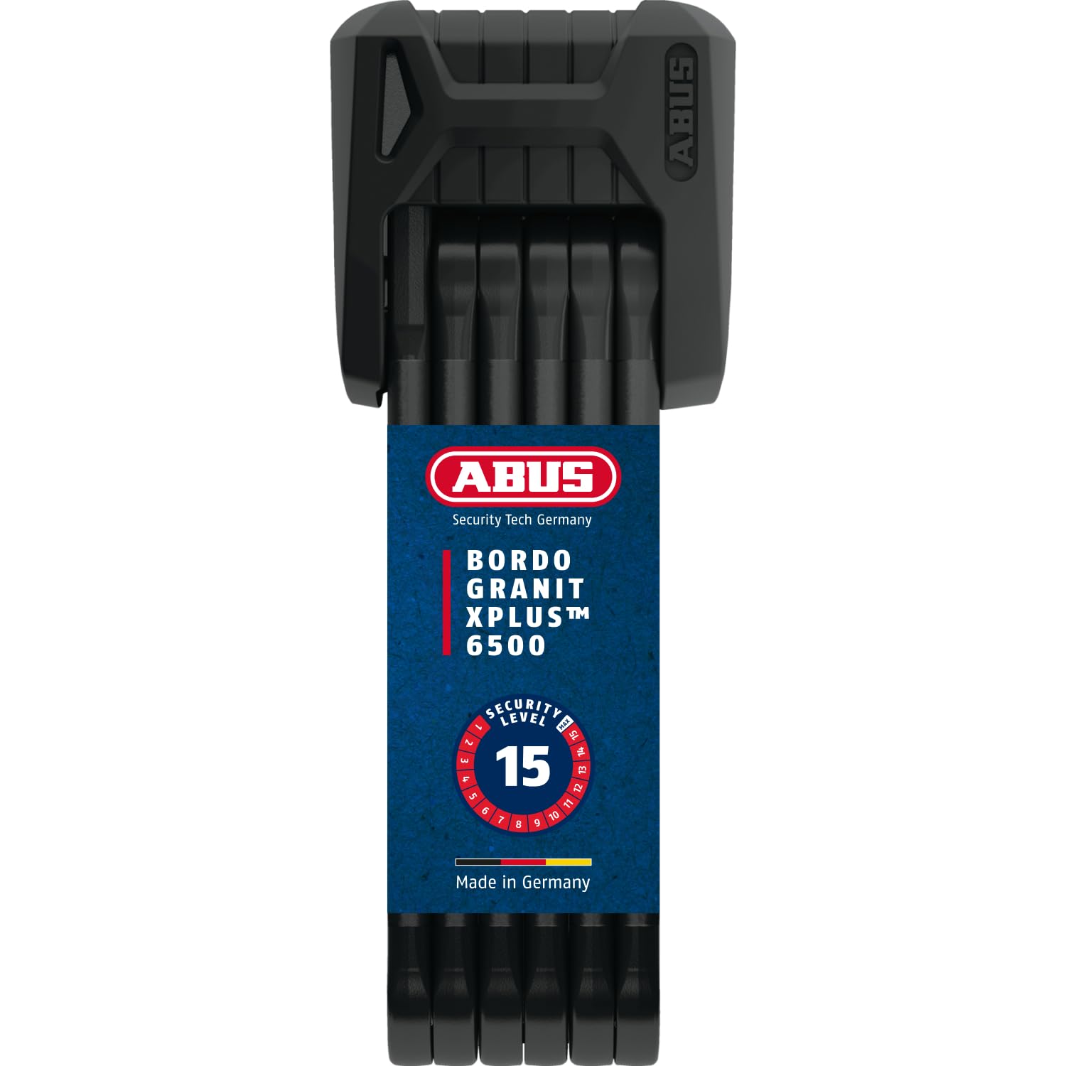 ABUS Bordo Granit XPlus 6500/85 ST candado plegable con bolsa para candado - Candado de bicicleta de acero endurecido - Nivel de seguridad ABUS 15