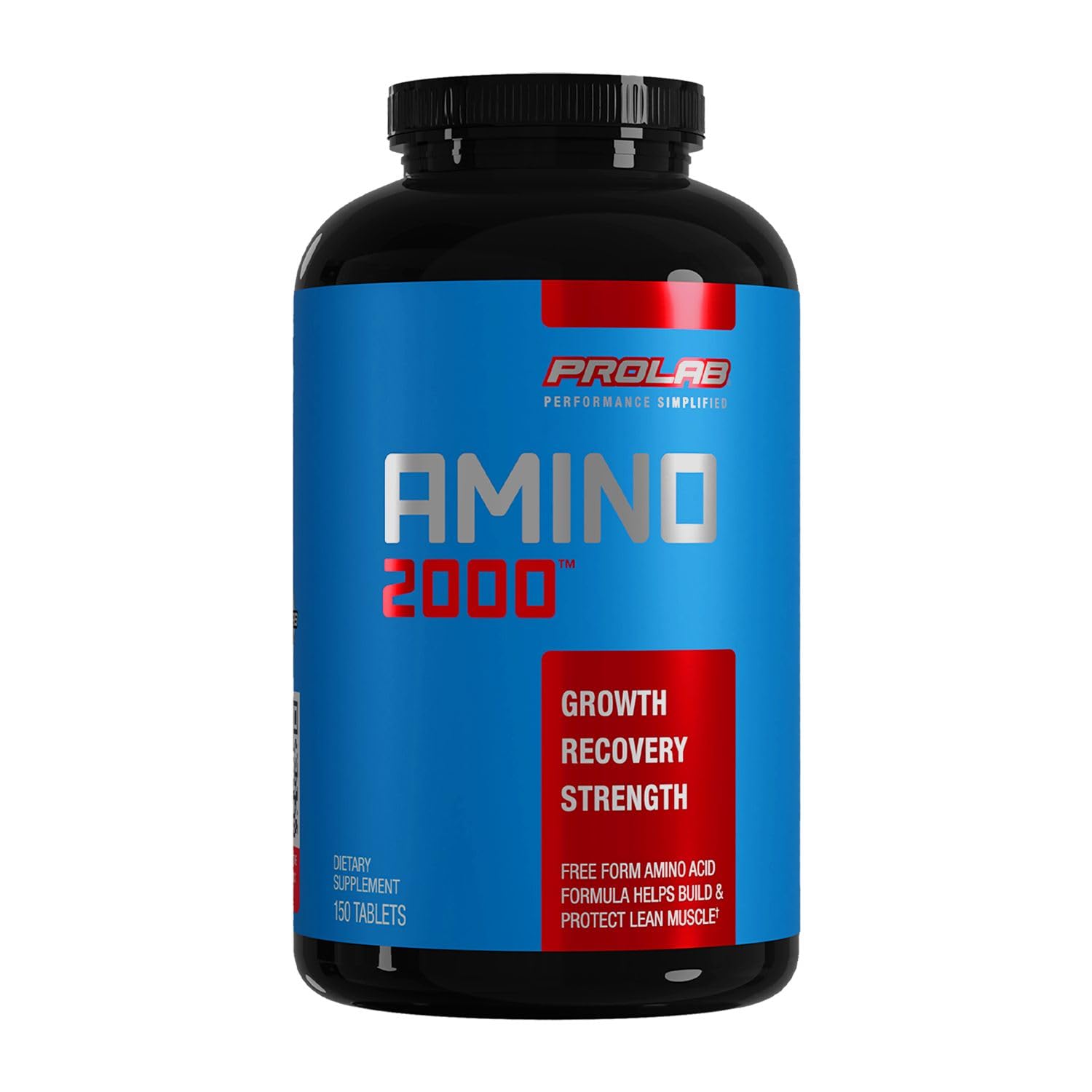 ProLabAmino 2000 Essential Amino Acids Supplement, High-Potency BCAA Blend for Muscle Support & Recovery (150 Tablets)