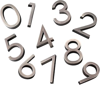 Housoutil 10pcs Digital House Number 3D Stickers Silver Applique The Office Sign Mailbox Address Sign Door House Number Magnetic Mailbox Numbers Address Number Hotel Door Address Door Number