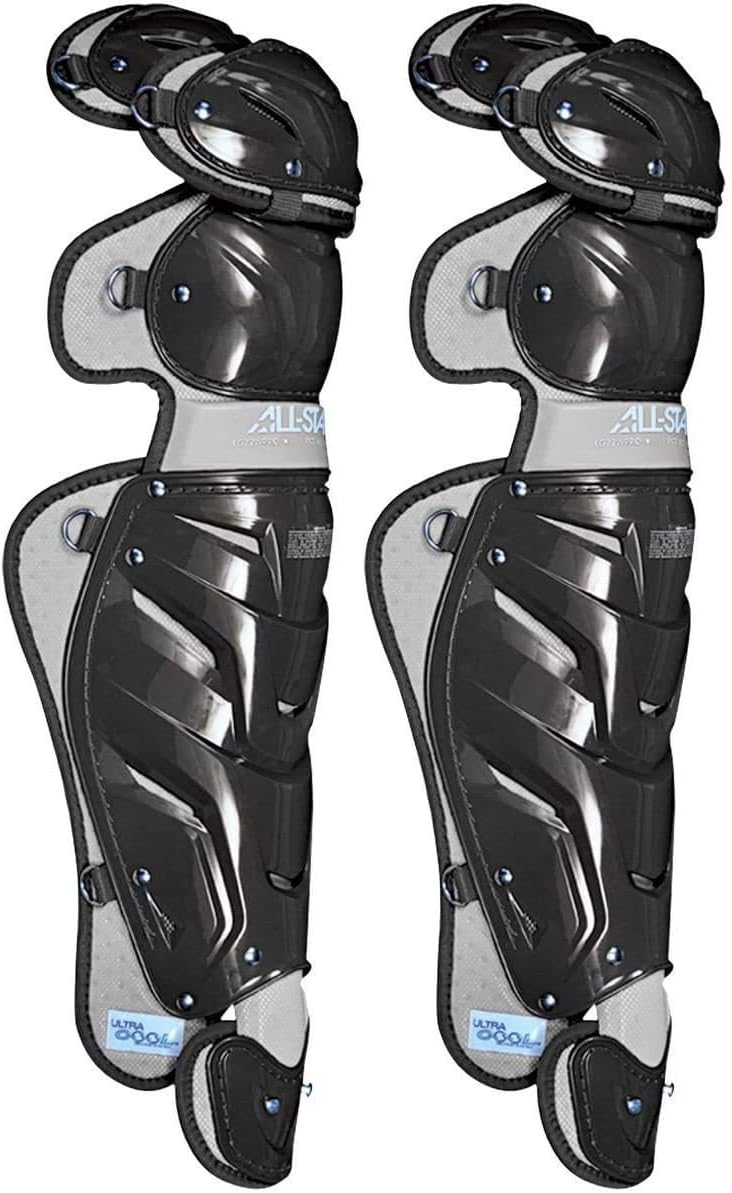 All-Star System 7 Axis Leg Guards - Youth - Elite-Level Protection with Patented LINQ Hinge, DeltaFlex Harness, Shapable Plastic Shells, and Full Coverage for Confident Blocking, Throwing, and Running