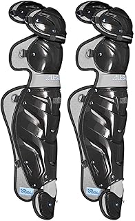 All-Star LG30WPROBK/G Adult System 7 Leg Guard, Grey Trimmed, 16.5