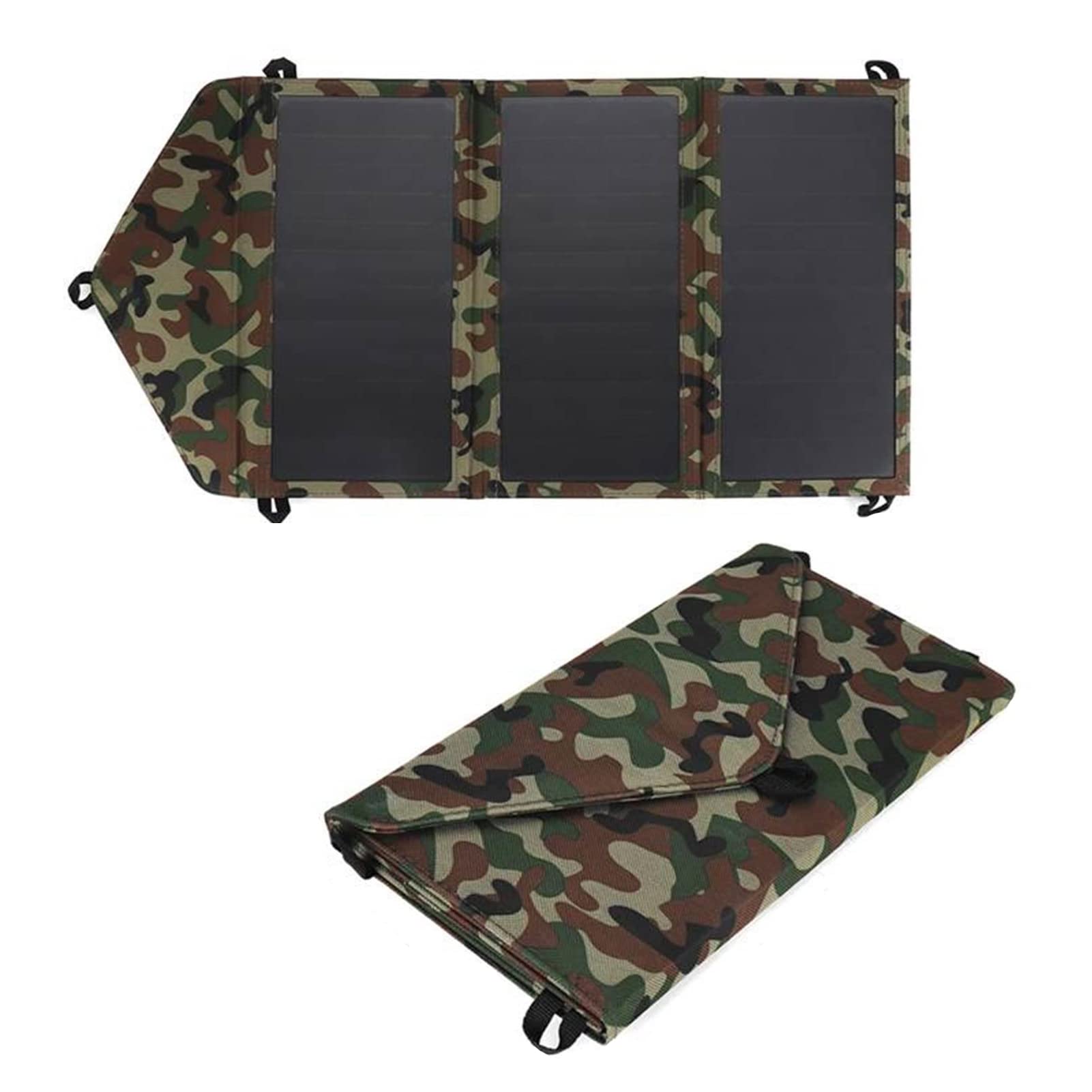 DSWW 25W 5V Foldable Solar Panel Portable Power Station Generator and USB Devices, Portable Solar Panel Charger With 2 USB Ports