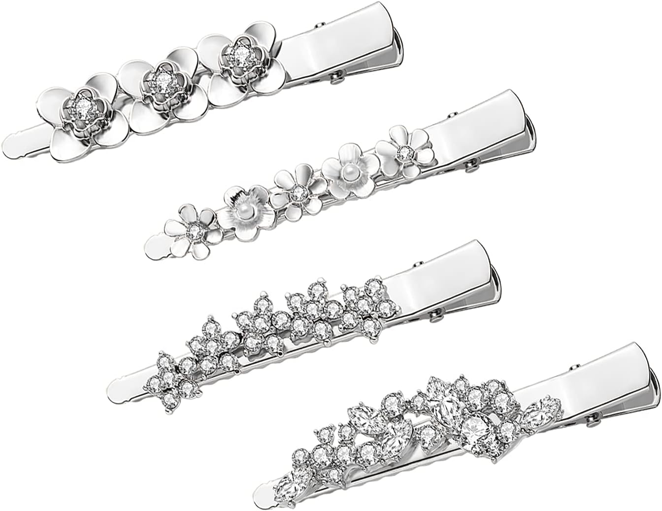 2pcs Rhinestone Stylish Hair Clip - HDJ 101