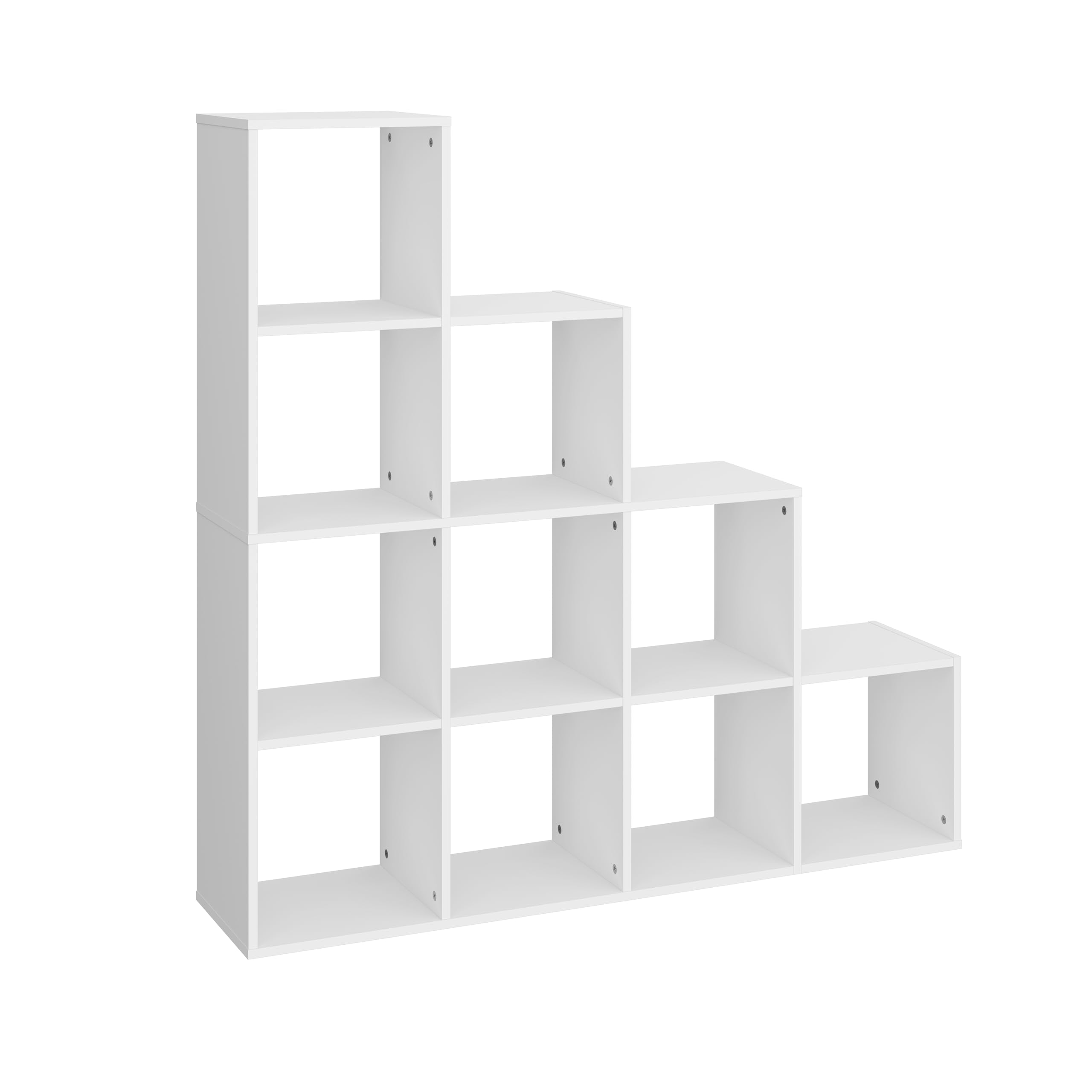 Panana Wooden Bookcases, 10 Grids Wood Cube Free Standing Storage Unit Boxes Display Shelf for Decorations, Photo Frames, Living Room, Bedroom, Office