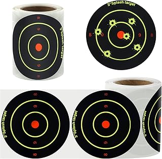 200pcs Shooting Targets Stickers, 3 Inch Splatter Targets Stickers, Shooting Stickers Round Reactive Targets Suitable for Shooting Ranges