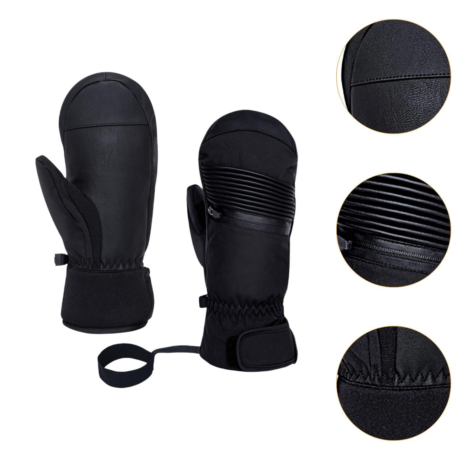 TISHITA Guantes para Esquiar Guantes de Invierno de Snowboard Impermeables Antiviento con Forro Suave para Protección de Manos Adecuado para Deportes