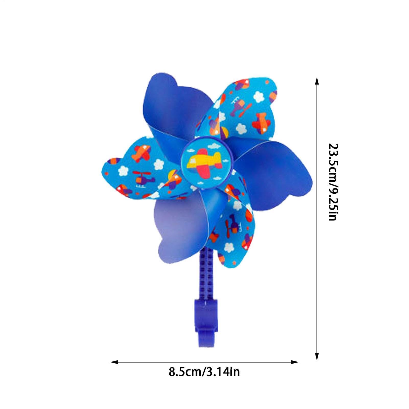 Molinillo de viento para bicicleta infantil, molino de viento, manillar de bicicleta para niños, rueda de pinwheel, resistente a los rayos UV y a la intemperie, decoración de molinos de viento de