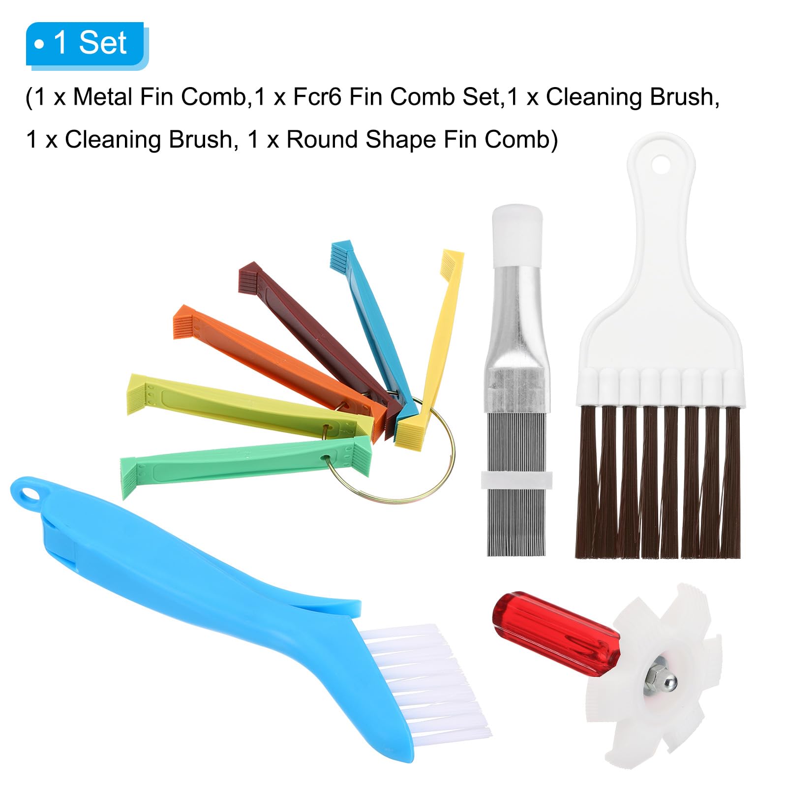 PATIKIL Air Conditioner Fin Comb, 5Pcs Stainless Steel Condenser Fin Straightener, FCR6 Fin Comb - Image 3