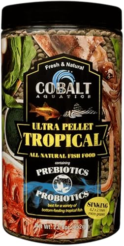 Cobalt Aquatics Ultra Tropical Micro Grazers Pellets de hundimiento 0.244x0.083 in, 23 oz.