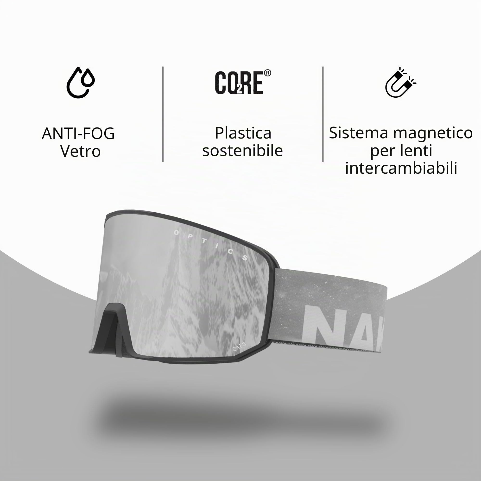 NAKED Optics Occhiali da sci SOLAR per uomo e donna