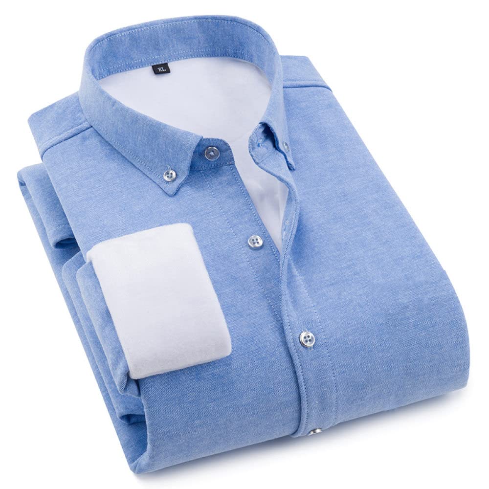 IIK Chemise Chaude pour Hommes,Chemise en Coton Doux pour Homme À Manches Longues en Coton Chaud Chaud Doux avec Poche Classique Décontracté Travail Chaud Extérieur Chemise Hauts pour Le Travail, Le