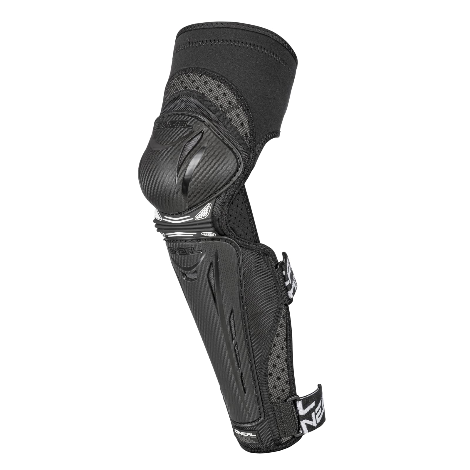 O'Neal O'NEAL Rodillera y Espinilleras I BMX MTB Downhill I Protectores de Rodilla y Espinilleras Ligeros y Cómodos I Protector de Rodilla Park FR Carbon V.17 | Negro Blanco | Talla XS