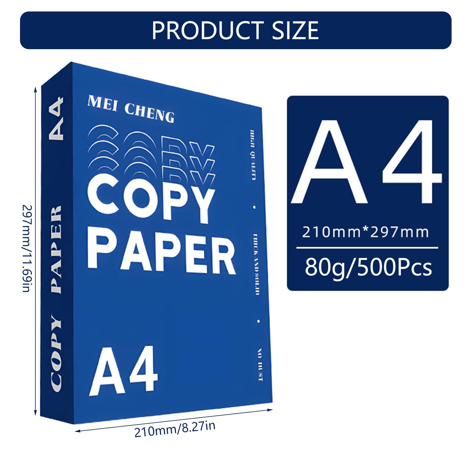 Stampante per carta da copia multiuso da 500 fogli 297x210mm 70GSM o 80GSM Fotocopiatrice professionale per ufficio Copia bianca