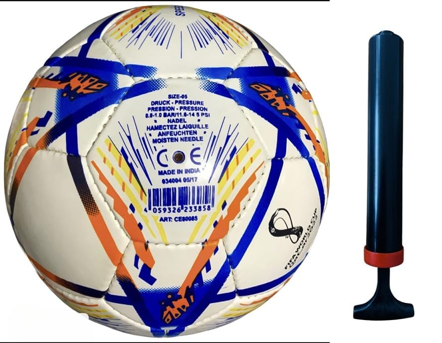 Qtr -2022 Football for All Ages Suited for The Grass Fields | PU | Suitable for Grass |Practice Ball | Soccer Ball | for Men/Women | Football Size - 5 (with Pump)-image-10
