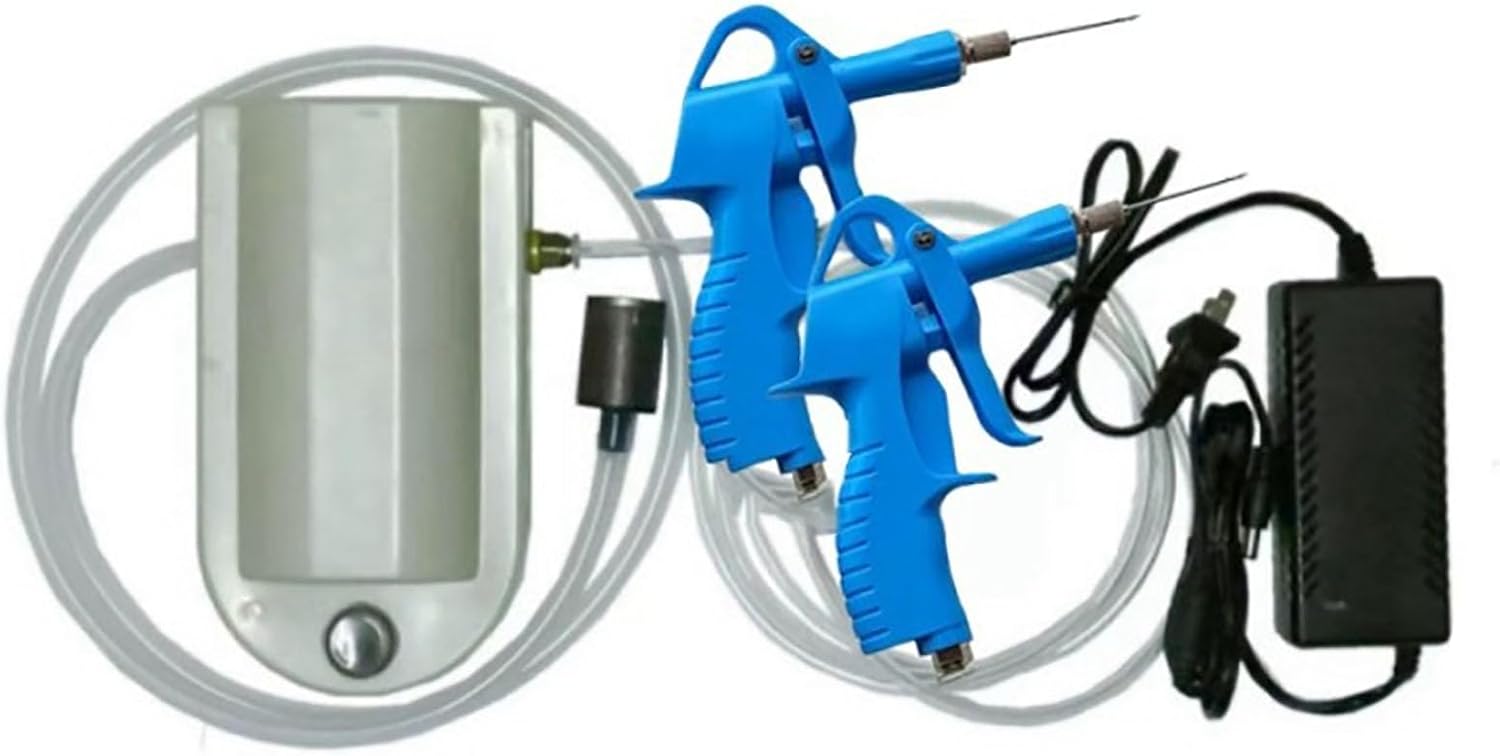 Electric High Pressure Bacon Pump Gun, Meat Saline Syringe Pump, Electric Injector Meat Processor 70W, 6kg Pressure and 1.95kg Weight for Kitchen Tools, Smoked Grill, Family Party(Double Gun)