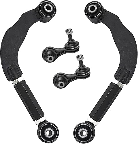 Miniatura 56 de Detroit Axle - Kit de brazos de control frontal RWD para Chrysler 300 Dodge Challenger Charger Magnum, 2 brazos de control superiores 2 rótulas