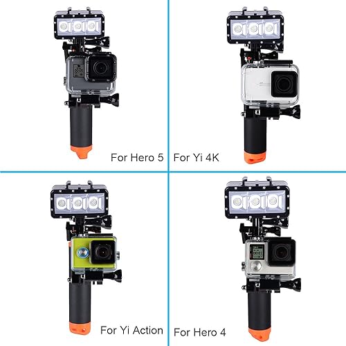 Miniatura 2 de Suptig Kit de disparador de disparador de pistola impermeable con agarre flotante para GoPro Hero 8 Hero 7 Hero 6 Black GoPro Hero 5 Hero 4 Hero 3+