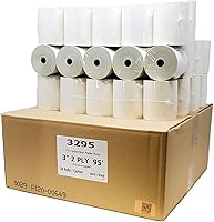 Vista 23 de (100 rollos) 2 1/4 x 50 Rollos de papel térmico para recibo de 55 GSM, papel alemán de calidad premium, se adapta a todos los terminales de tarjetas