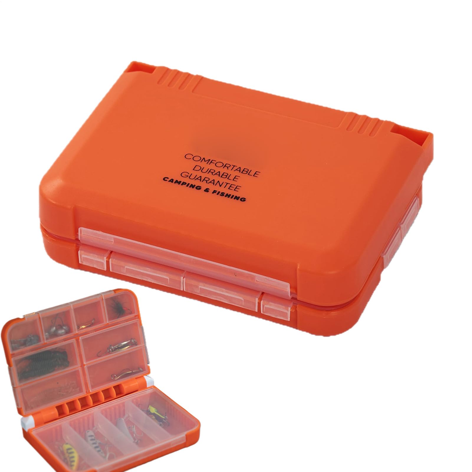 Porta Esche Organizer Contenitori Piccoli a Doppio Strato | Organizzatore per e Attrezzi da Pesca per ami jig attrezzi gioielli perline orecchini esterno acqua salata e acqua
