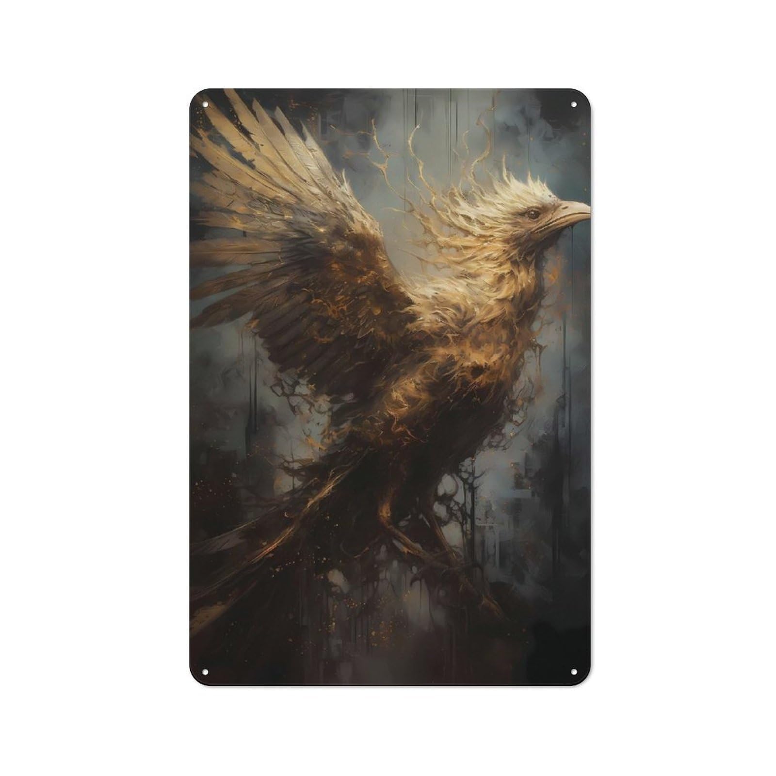 Junmoney Phoenix Sweet Retro Tin Sign 30X20cm For Living Room Or Hallway, Gift For Living Room Decor Lovers During The Christmas Season