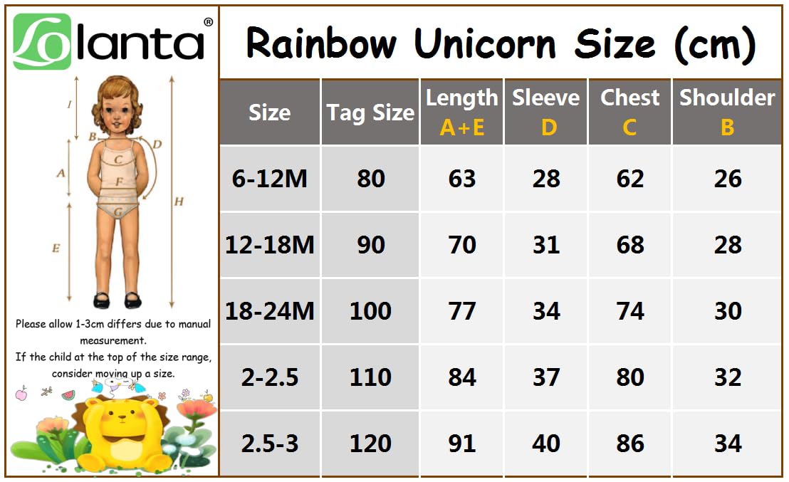 LOLANTA Costume da Unicorno Arcobaleno Drago Dinosauro Unisex per Bambino, Tutina Animale in Peluche Monopezzo con Cappuccio per Bambino