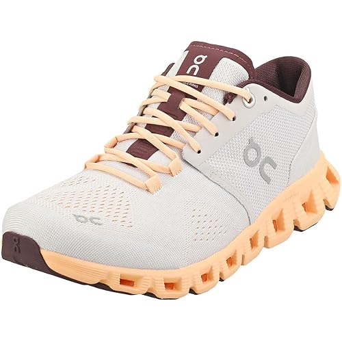 On Women's Cloud X Sneakers, Silver | Almond, 5M