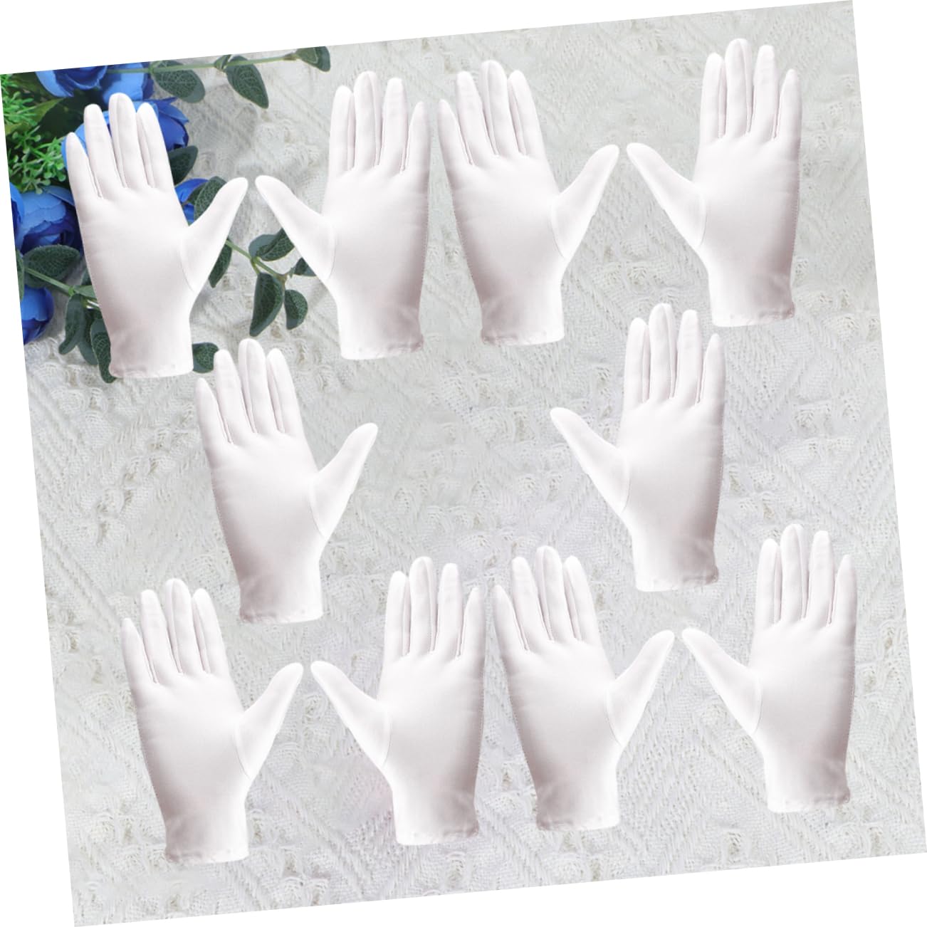 NULYLU 5 Pairs Stretchy Gloves for Jewelry Inspection Etiquette Glove Comfortable Spandex Material